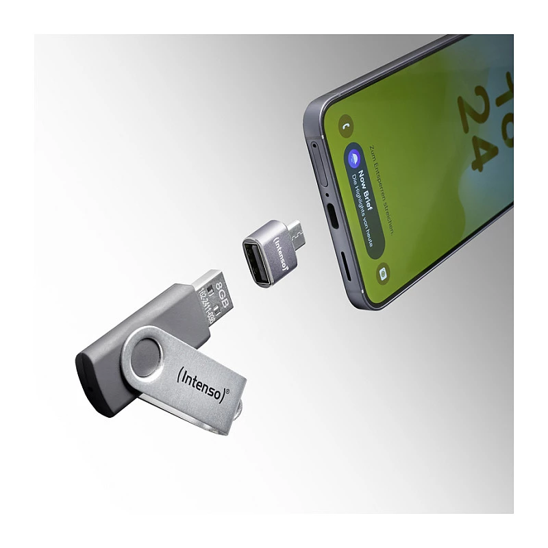 Intenso 3er-Pack USB-Adapter USB-A -> USB-C C480C Aluminium