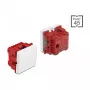 Druckschalter DELOCK Easy 45 2P 250V 10A Weiß, 45×45×37 mm
