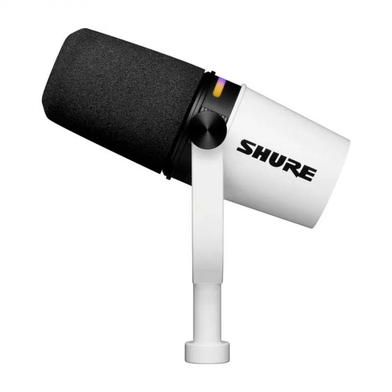 Shure MV7+-W - Pult-/Gesangsmikrofon mit XLR/USB-C-Anschluss, weiß