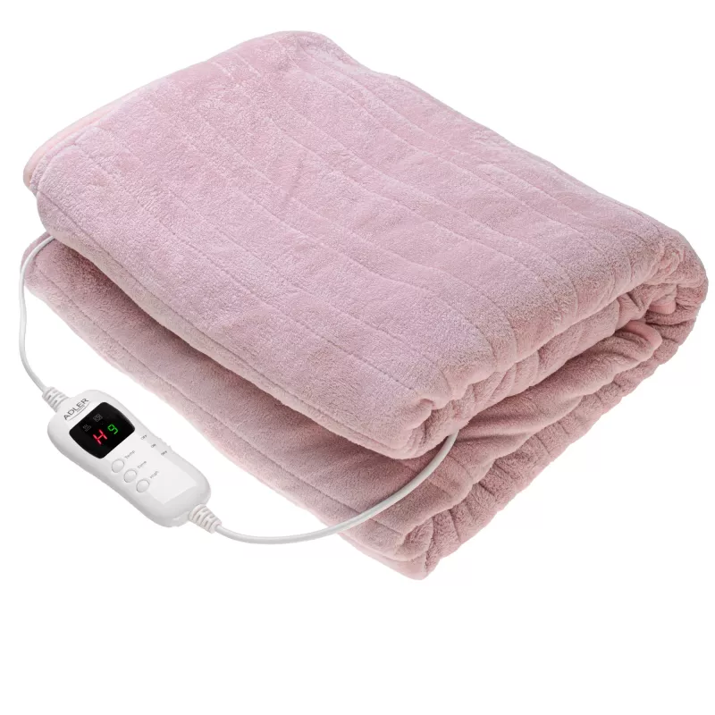 Elektrische Decke Adler AD 7443 160 x 180 cm — Fleece, 7 Heizstufen, Fernbedienung, 120 W