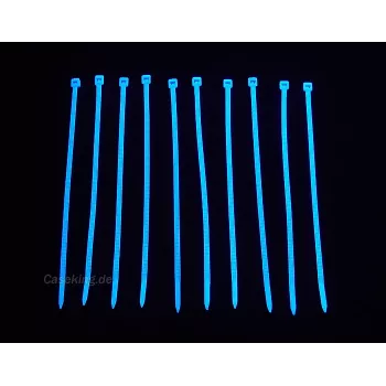 Kabelbinder BitsPower BP-UVCT-BL, Nylon, blau, 120 mm × 2,5 mm, 20er-Pack