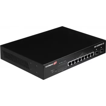 Edimax Pro GS-5208PLG V2 - V2 - Switch - Smart - 8 x 10/100/1000 (PoE+) + 2 x 1000Base-X SFP - rackmontierbar - PoE+ (160 W)