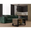 Couchtischplatte e shop STOLIK KAWOWY ŁAWA MODERN 4P schlank Dąb Artisan / schwarze Frezy