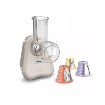 Elektrischer Gemüsehobel Tefal Fresh Express DN853BE0 — 150 W, 3 austauschbare Einsätze, 1 Geschwindigkeit, creme