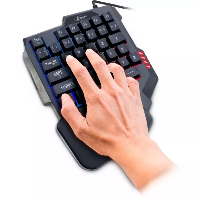 Tastatur Inter-Tech KB-3035 Gaming USB QWERTY Schwarz