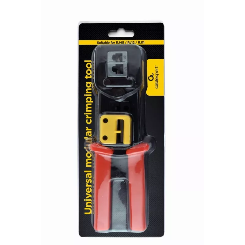 Kabelcrimpwerkzeug Gembird T-WC-05, 195 mm Länge, 53 mm Breite, 0,36 kg, gelb/rot/schwarz