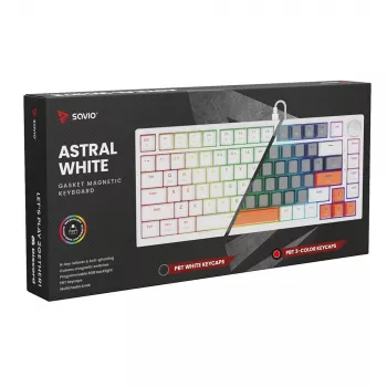 Savio ASTRAL WHITE JADE 3 COLOURS Tastatur Gaming USB QWERTY US International