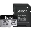 MicroSD-Karte Lexar 64 GB UHS-I Klasse 3 SILVER PLUS
