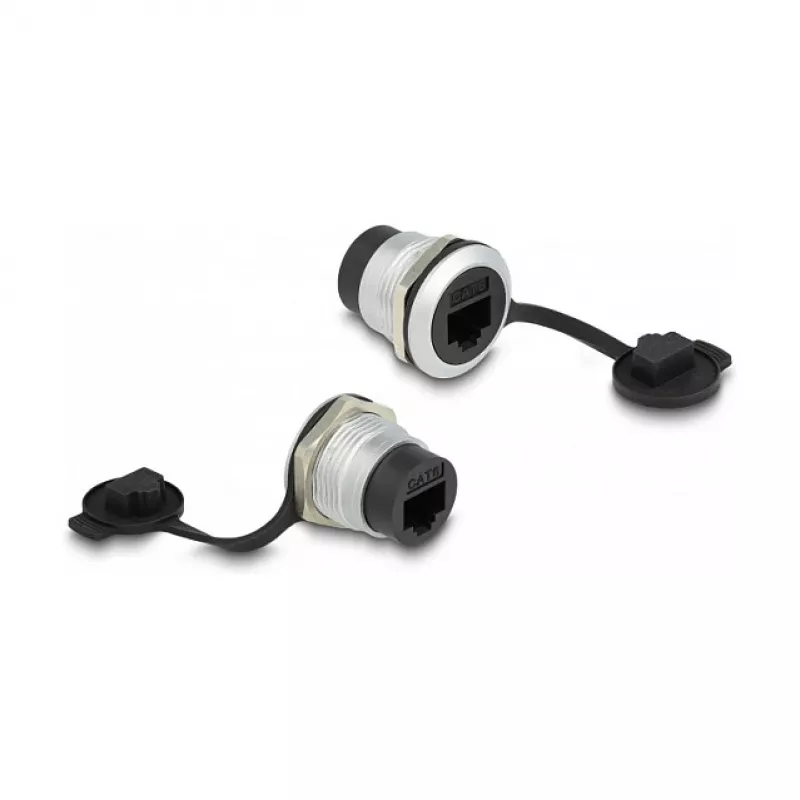 DeLOCK RJ45 Cat.6 Einbaubuchse mit Staubschutzkappe
