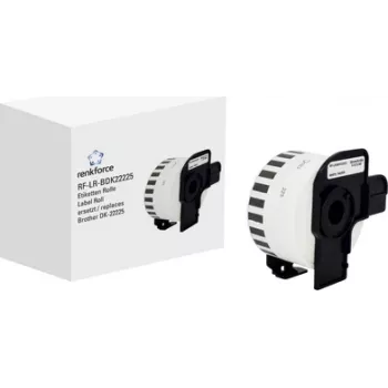 Renkforce Etikettenrolle kompatibel ersetzt Brother DK-22225 38 mm x 30,48 m Papier Weiß 30,48 m Standard Universal-Etiketten RF-6027524 (RF-6027524)