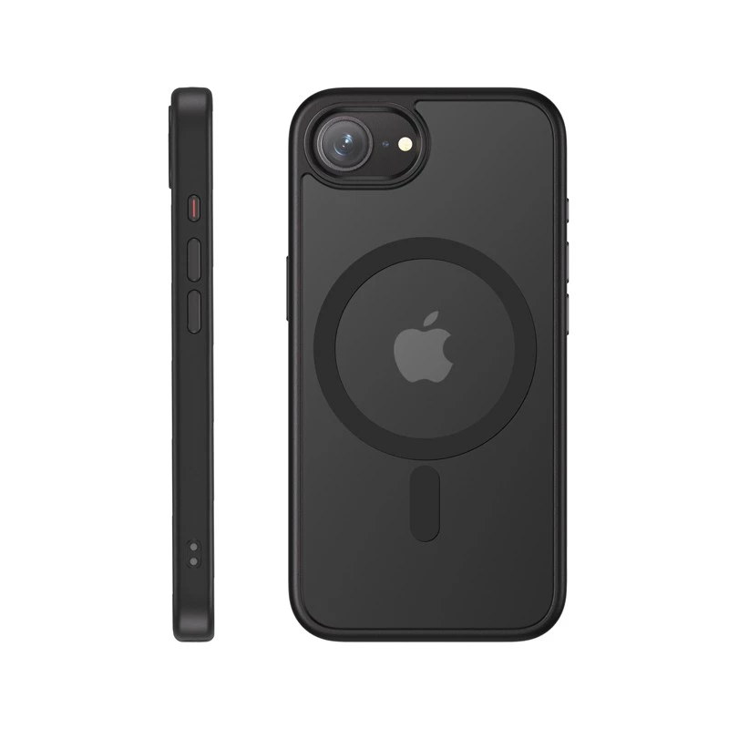 Crong MagSafe-Schutzhülle für iPhone 16e – Schwarz, robustes Design
