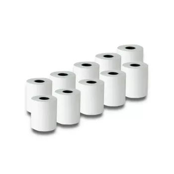Thermorolle QOLTEC 51900 – 57 x 27 mm, 55 g/m², BPA-frei, 10 Stück