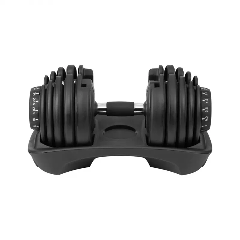 Verstellbare Gusseisenhantel Rebel RBA-2303 — bis zu 24 kg, schwarz, einteilig