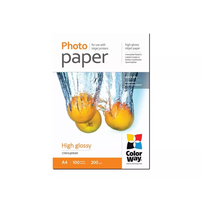 Fotopapier Glänzend Colorway PG200100A4 A4 Weiß