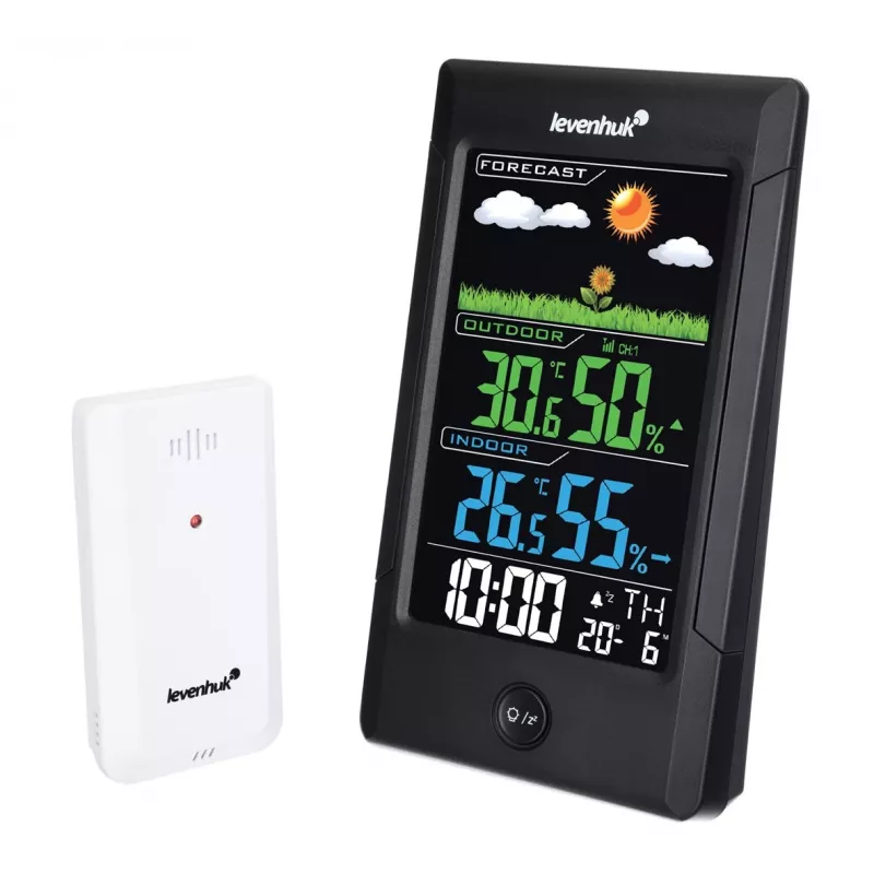Levenhuk Weezer Teo TH40 Elektronisches Umgebungsthermometer Innen/Außen Schwarz
