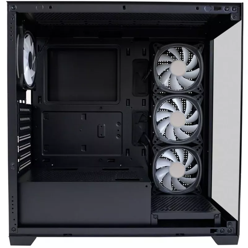 LC-Power Gehäuse MidiTower 715B schwarz USB3.2/Audio o.Netzteil SEAMLESS_X (LC-715B-ON)