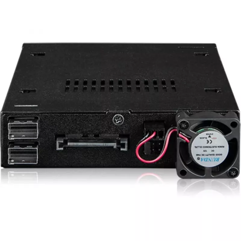 Laufwerksschacht-Adapterrahmen icy dock MB092VK-B für 2 x 6,3 cm U.2 / U.3 NVMe SSDs auf 3,5-Zoll-Schacht (schwarz)