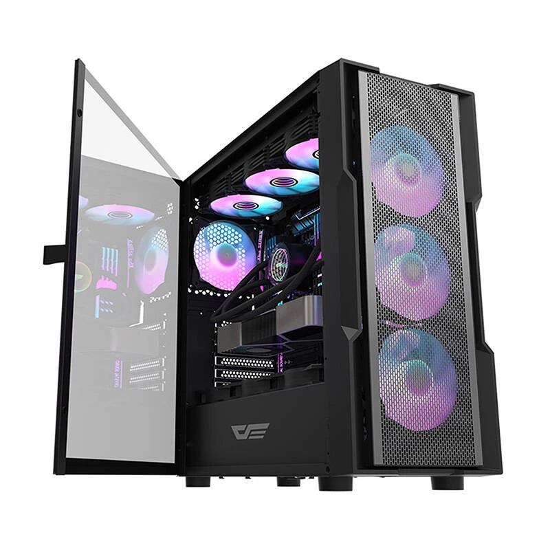 Computer case Darkflash DK431 Mesh, ATX, Schwarz