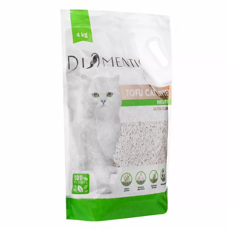 DIAMENTIQ Tofu Neutral Ultra klumpend – pflanzliche Streu – 4 kg