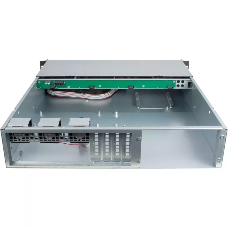 Server Case Inter-Tech 2U 2404L Rack Schwarz, Grau