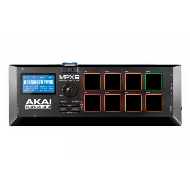 DJ-Controller Akai MPX8 Schwarz 3,5 mm Kopfhöreranschluss 5 V 1 A