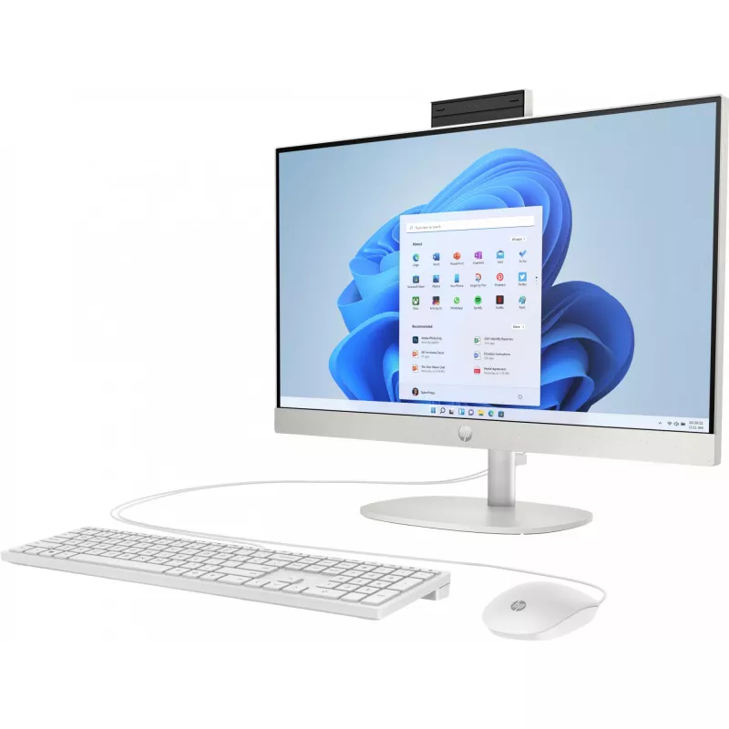 HP 24-cr0009ng AMD Ryzen™ 3 7320U 60,5 cm (23.8) 1920 x 1080 Pixel All-in-One-PC 8 GB LPDDR5-SDRAM 512 GB SSD Windows 11 Home Wi-Fi 6 (802.11ax) Weiß (A04VWEA#ABD)