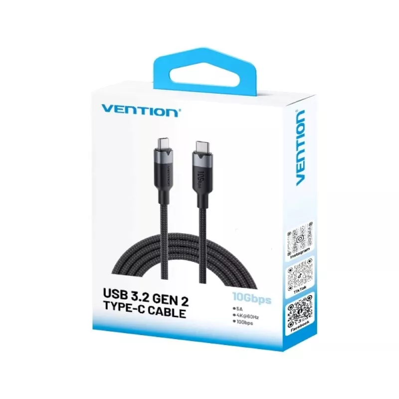 Vention USB 3.2 5A 10Gbps 1m BK USB-C-auf-C-Kabel