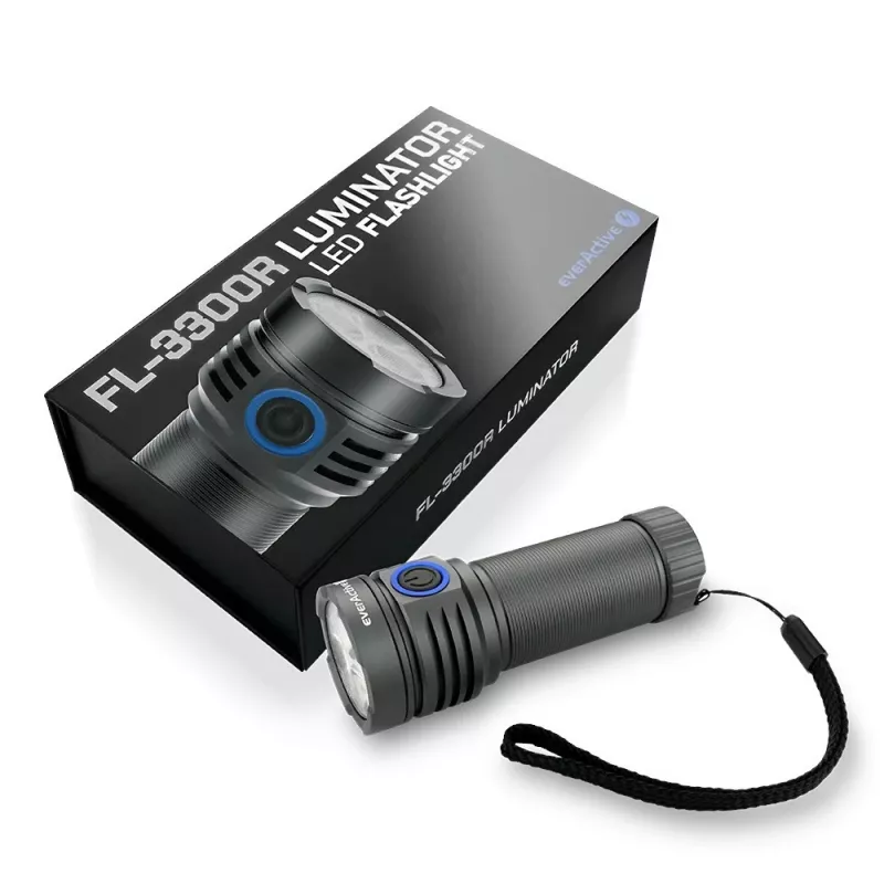 LED-Taschenlampe everActive LUMINATO R FL-3300R – 3300 Lumen, wiederaufladbar