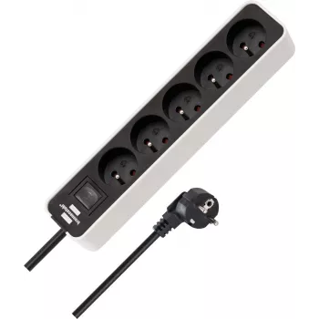 Power Extension Brennenstuhl 1153254520 5m 5 AC Outlets Indoor Schwarz White
