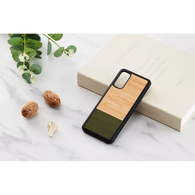 Handyhülle man and wood Galaxy S20 Bambuswald Schwarz — Schützende Rückabdeckung für Samsung Galaxy S20