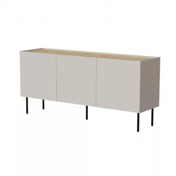 Kommode cama meble FELLINI 150x40x70 cm, Cashmere-Finish, geölte Eichenplatte