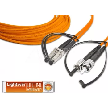 Lightwin Hochwertiges Duplex LWL Patchkabel, MM OM2, LC - ST LWL Patchkabel (LDP-50 LC-ST 15.0 OM2)