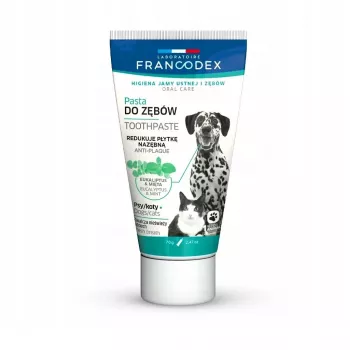 Zahnpasta FRANCODEX für Hund und Katze 70 g — Vorbeugung von Zahnstein, Tube