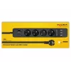 Power Extension DeLOCK 11209 1.5m 4 AC Outlets Indoor Schwarz