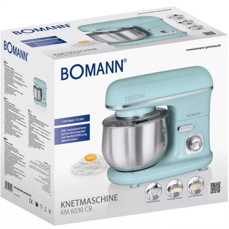 Bomann KM 6030 CB Küchenmaschine 1100 W 5 L Mintfarbe