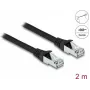 Netzwerkkabel DeLOCK RJ45 Kat.6A 2m Schwarz