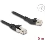 Netzwerkkabel DeLOCK RJ45 Cat.8.1 45° links abgewinkelt 5 m schwarz