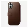 Folio-Handyhülle Nomad NM014209858 für Apple iPhone 17, 16 cm (6,3 Zoll), braun, 4 Kartenfächer