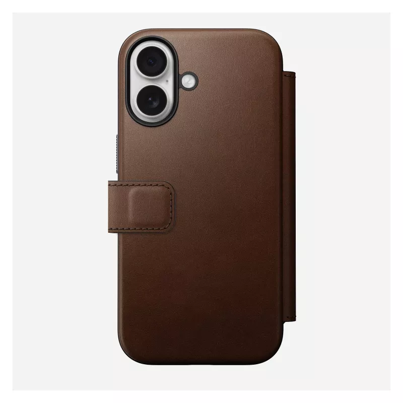 Folio-Handyhülle Nomad NM014209858 für Apple iPhone 17, 16 cm (6,3 Zoll), braun, 4 Kartenfächer