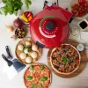Pizzamaker Petra PT5666VDE Bella Pizza 1200 W antihaftbeschichtete Oberfläche, Tisch-Pizzaofen