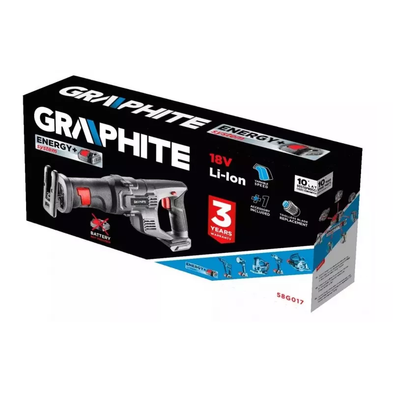 Graphite kabellose Energy+ 18V Li-Ion-Säbelsäge, ohne Akkupack
