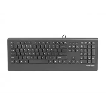 Natec Barracuda - Tastatur - US - Schwarz - Tastatur - US-Englisch - Schwarz