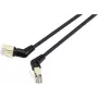 Renkforce RF-6071554 RJ45-Netzwerkkabel, Patchkabel CAT 8.2 S/FTP 1,00 m Schwarz Steckkontakte 360° drehbar, abgewinkelter Kabelausgang 1 Stück (RF-6071554)