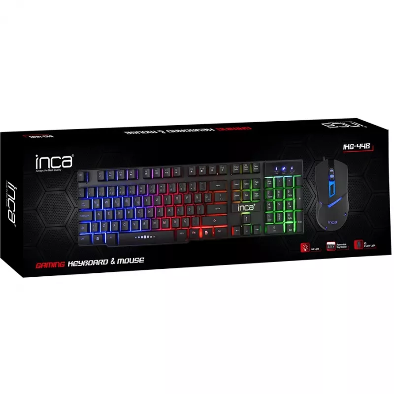 Cian Technology GmbH Cian INCA RAINBOW EFFECT MECHANICAL FEEL GAMING Tastatur & Maus SET