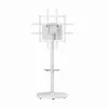 Boden-TV-Ständer GEMBIRD TVS-86TR-01-W für 37–86 Zoll Fernseher, weiß, schwenk- und neigbar, VESA 200x200–600x400, max. Belastung 50 kg