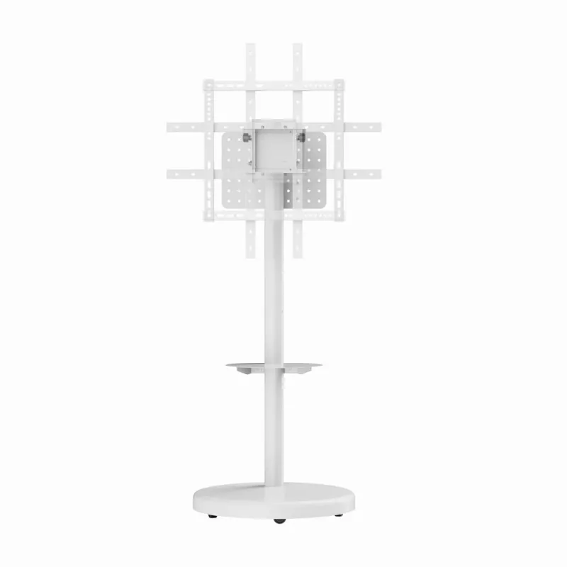 Boden-TV-Ständer GEMBIRD TVS-86TR-01-W für 37–86 Zoll Fernseher, weiß, schwenk- und neigbar, VESA 200x200–600x400, max. Belastung 50 kg