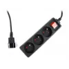 Gembird EG-PSU3F-01 Überspannungsschutz Schwarz 3 AC-Steckdosen 230 V 0,6 m