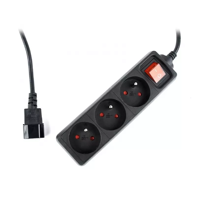 Gembird EG-PSU3F-01 Überspannungsschutz Schwarz 3 AC-Steckdosen 230 V 0,6 m