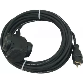 Verlängerungskabel PSSO 30247013, 3-fach, 3×1,5 mm², 10 m, schwarz
