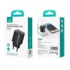 USB- und USB-C 30W GaN-Schnellladegerät usams CC229 Weiß — LED-Anzeige, kompaktes Design
